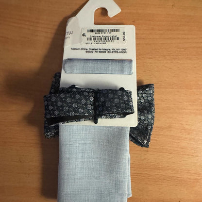 Bar III Blue Bow Tie and Pocket Square Set