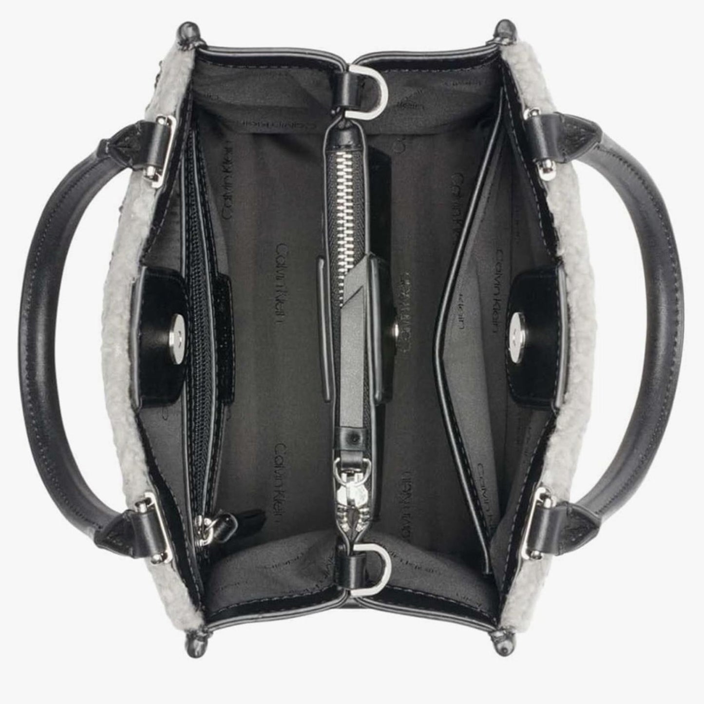 Calvin Klein Black and Cream Women's Bag