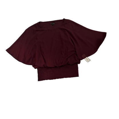 Sam and Jess Burgundy Women's Smocked-Waist Blouse