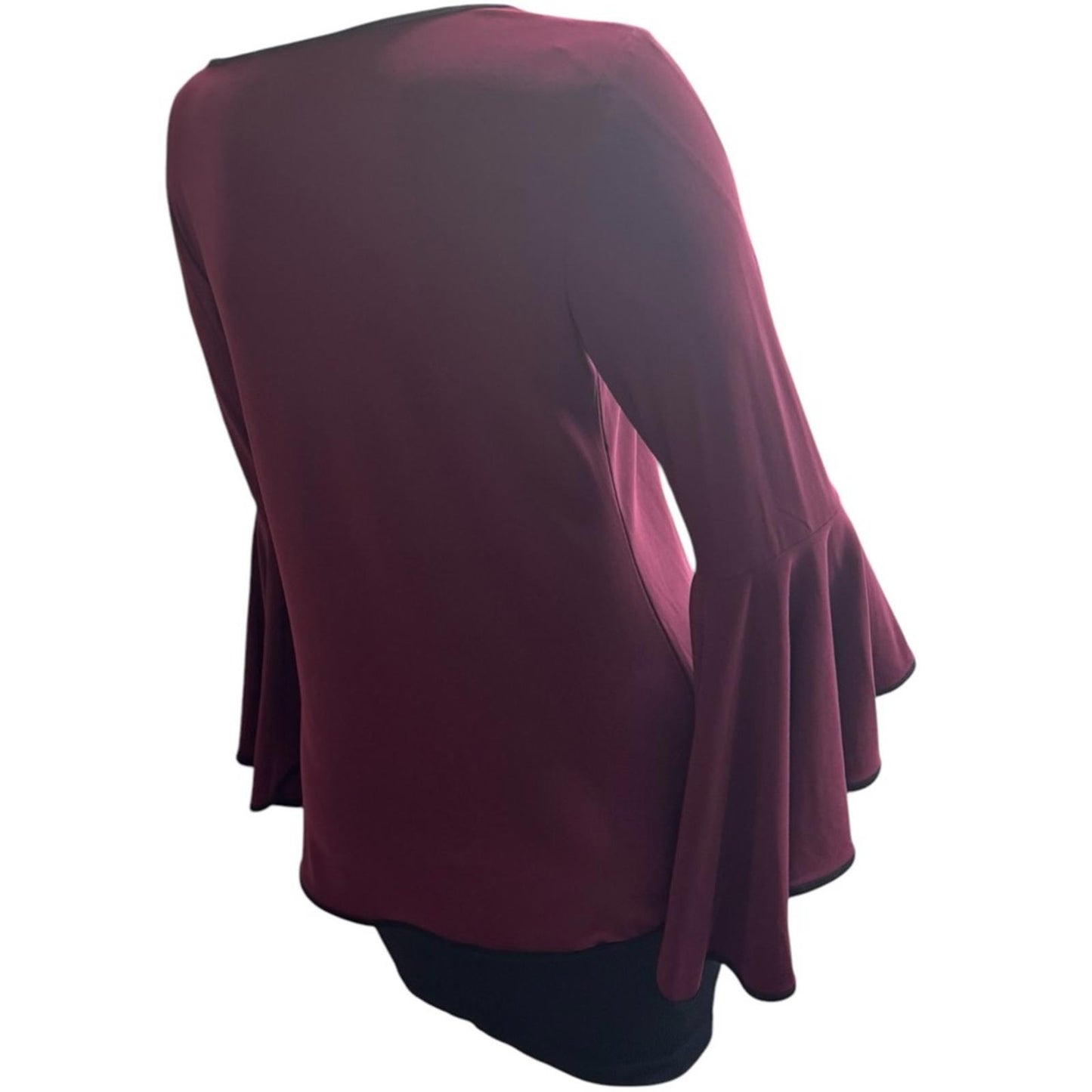 Sam & Jess Elegant Burgundy Bell Sleeve Top