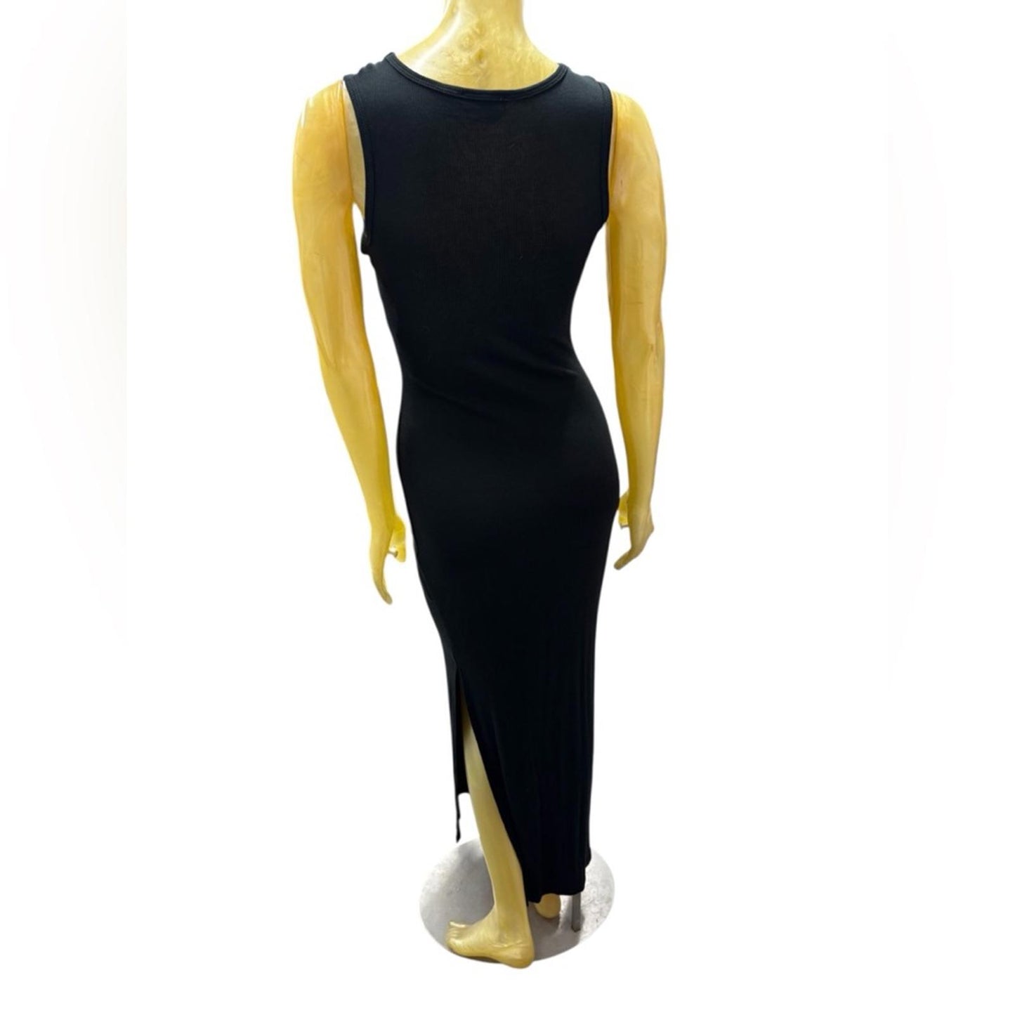 Bebe Black Rhinestone Logo Dress