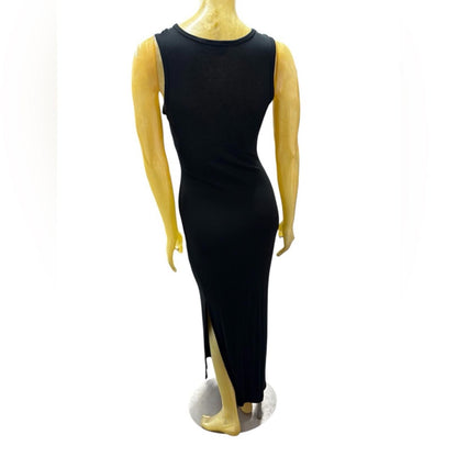 Bebe Black Rhinestone Logo Dress