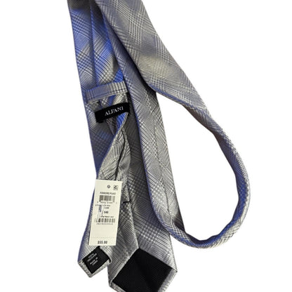 Alfani Elegant Gray Plaid Men's Tie