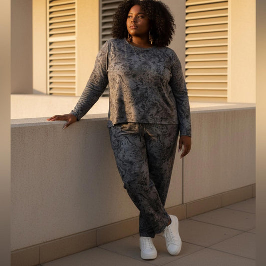 Ideology Charcoal Patterned Lounge Set