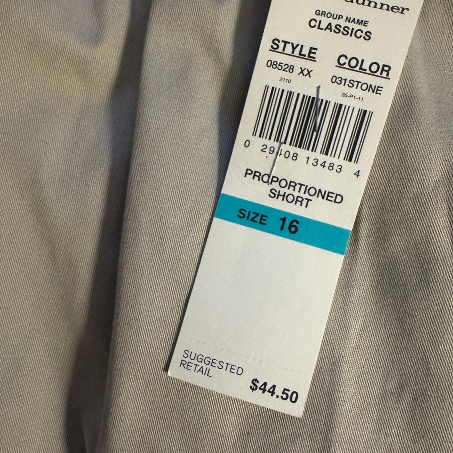 NWT alfred dunner elastic waist with side pockets women's tan color pants