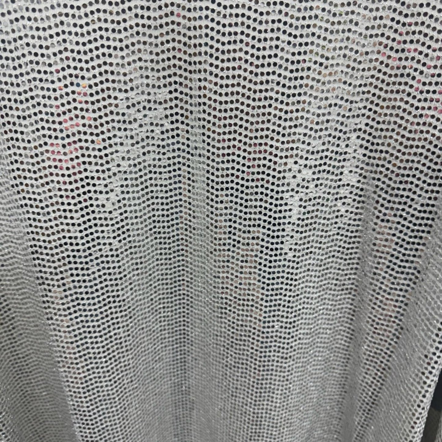Vince Camuto Silver Sequin V-Neck Top