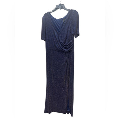 Alex Evenings Sparkling Navy Maxi Dress