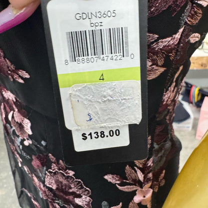 Guess Floral Black and Purple Women's Dress