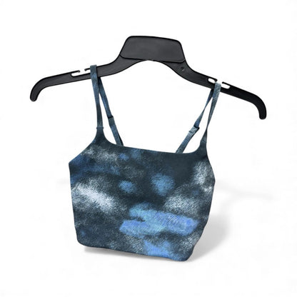Nike Blue and White Tie-Dye Crop Top