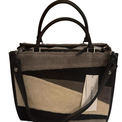 Calvin Klein Black and Cream Women's Bag