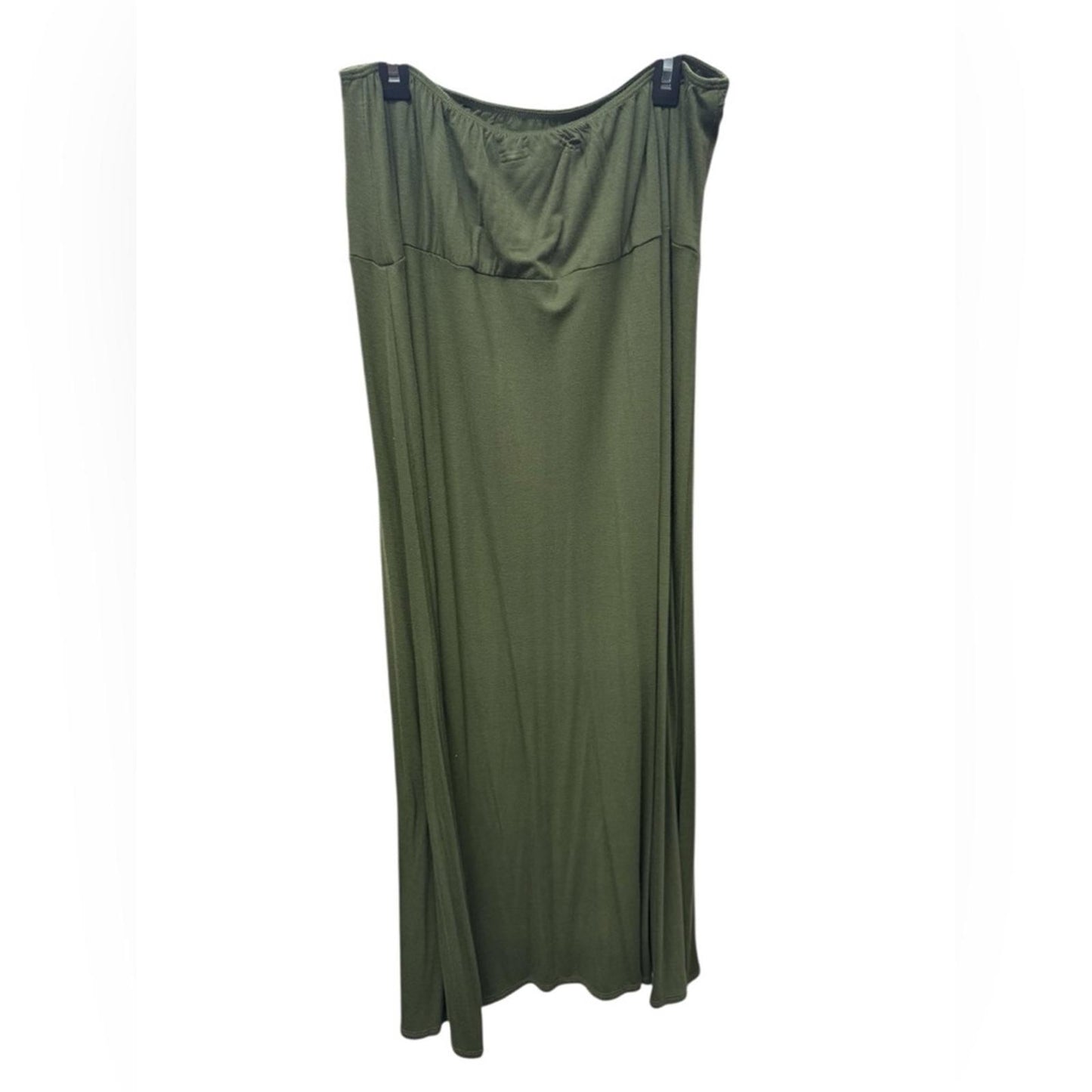 24seven Elegant Forest Green Maxi Skirt