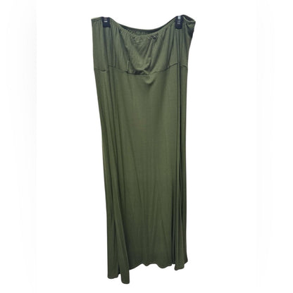 24seven Elegant Forest Green Maxi Skirt