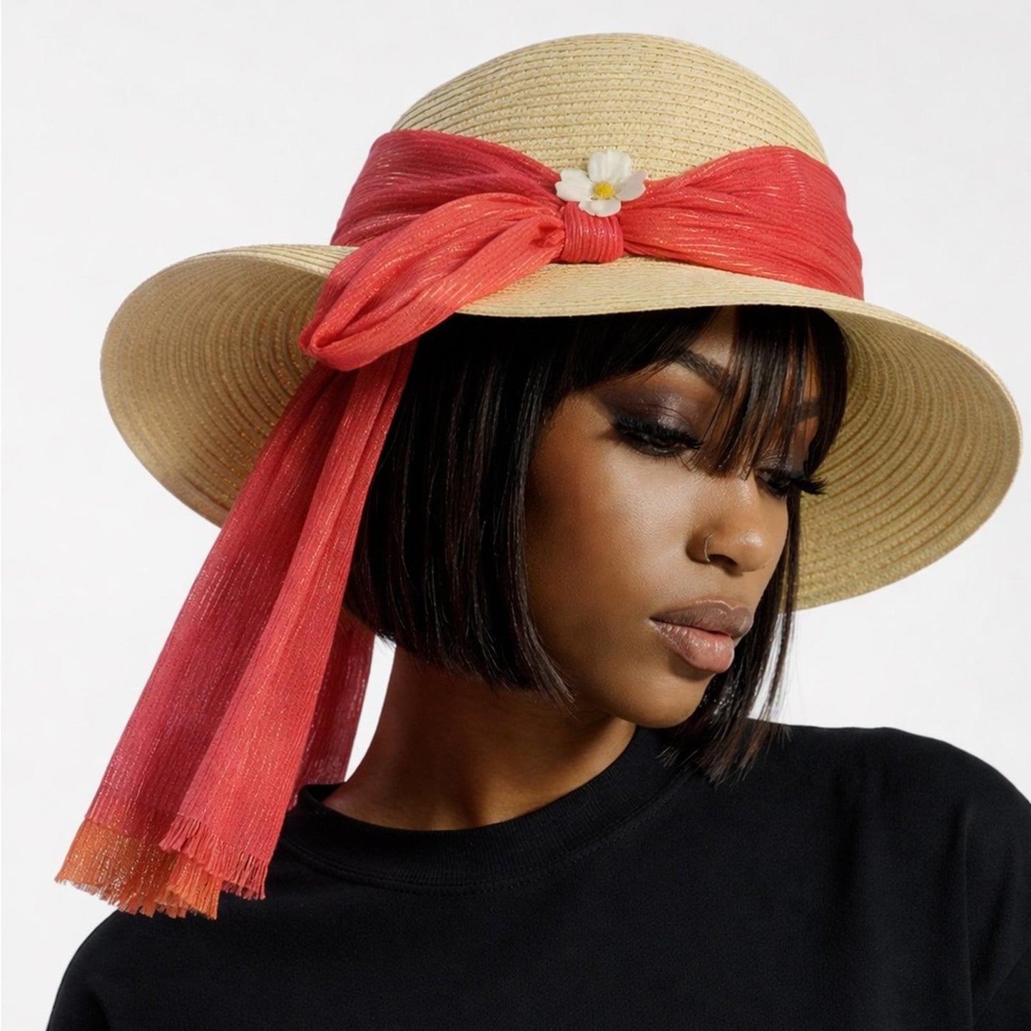 Style & Co. Elegant Tan & Pink Women's Sun Hat