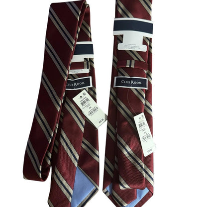 Club Room Men's Red Striped Tie