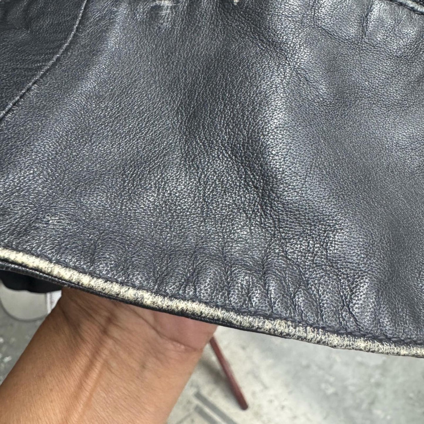 Pre-Love Renzo Costa Vintage Black Leather Jacket for Women