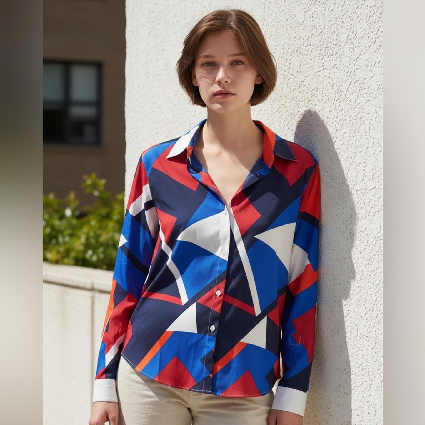 Lauren Ralph Lauren Geometric Multicolor Women's Top