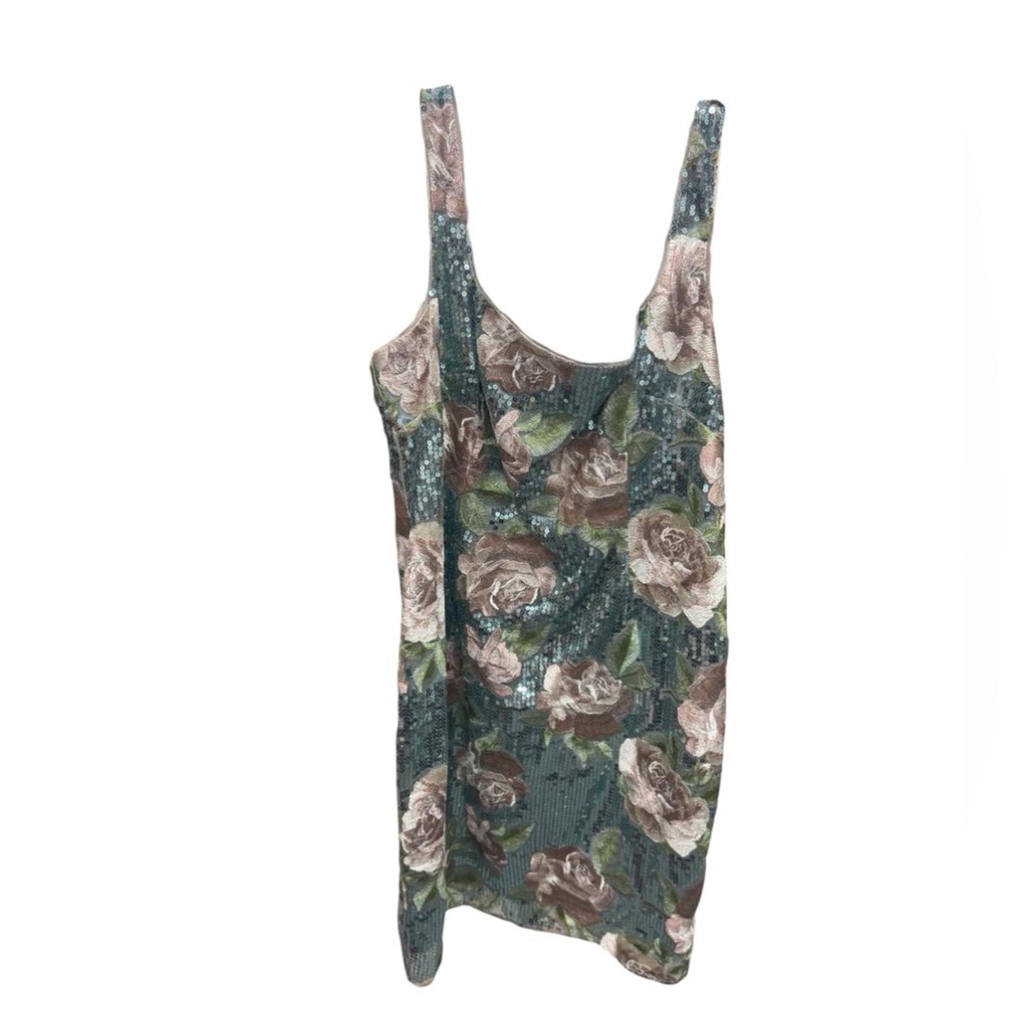 Adrianna Papell Blue and Pink Floral Mini Dress