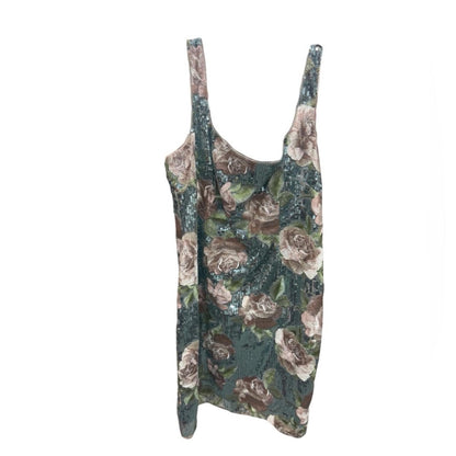 Adrianna Papell Blue and Pink Floral Mini Dress