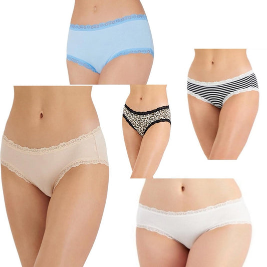 Set/5 Jenni Women's Hipster Lace Trim Panties