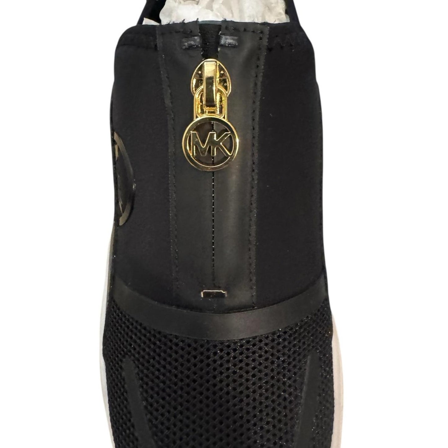 Michael Michael Kors Black and Brown Sami Trainer Wedge Sneakers