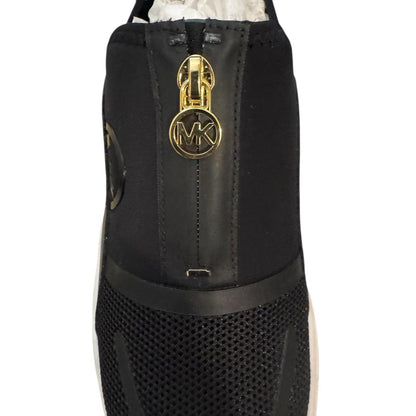 Michael Michael Kors Black and Brown Sami Trainer Wedge Sneakers