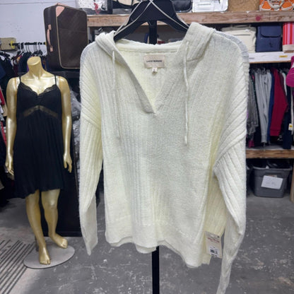 Lucky brand Women's White Hooded Sweater
