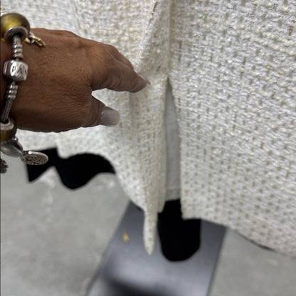 Donna Karan White Midi Dress with Gold Accents