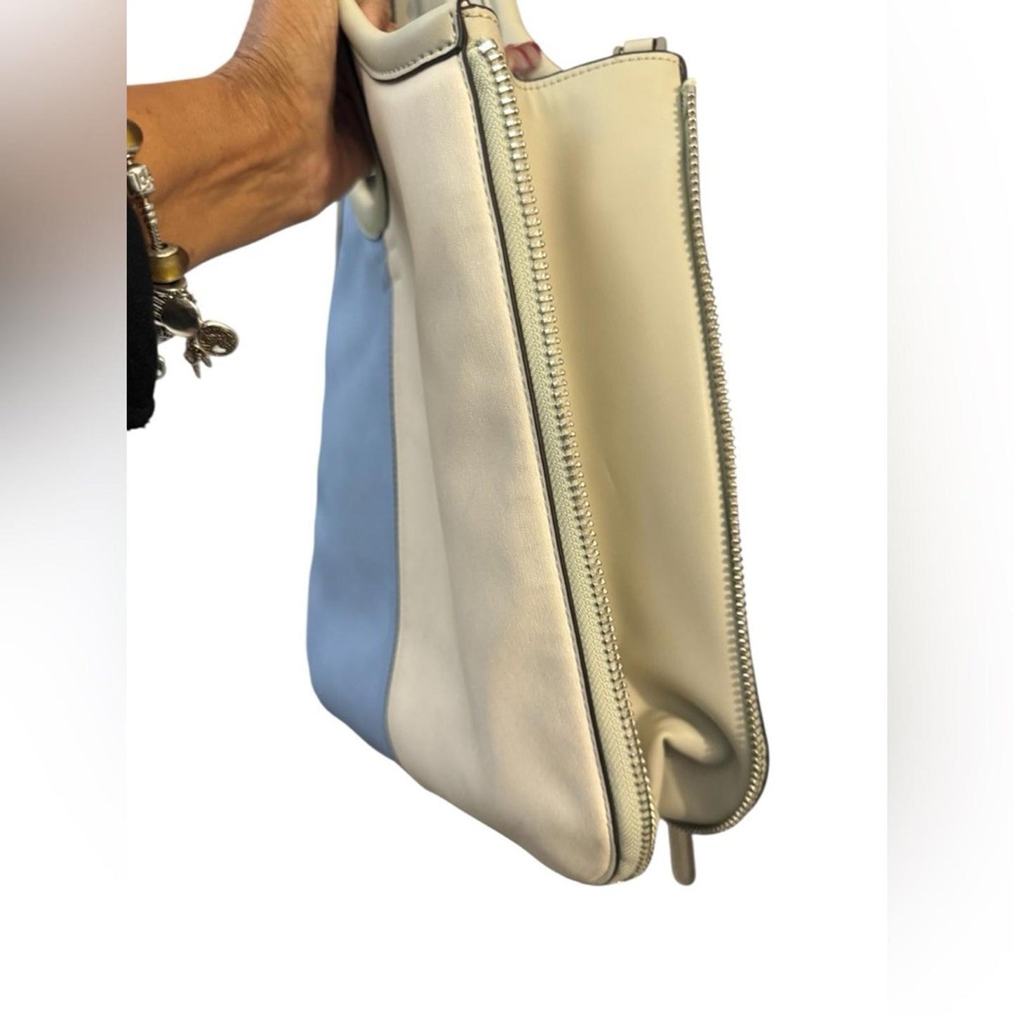 Calvin Klein Blue and Gray Tote Bag