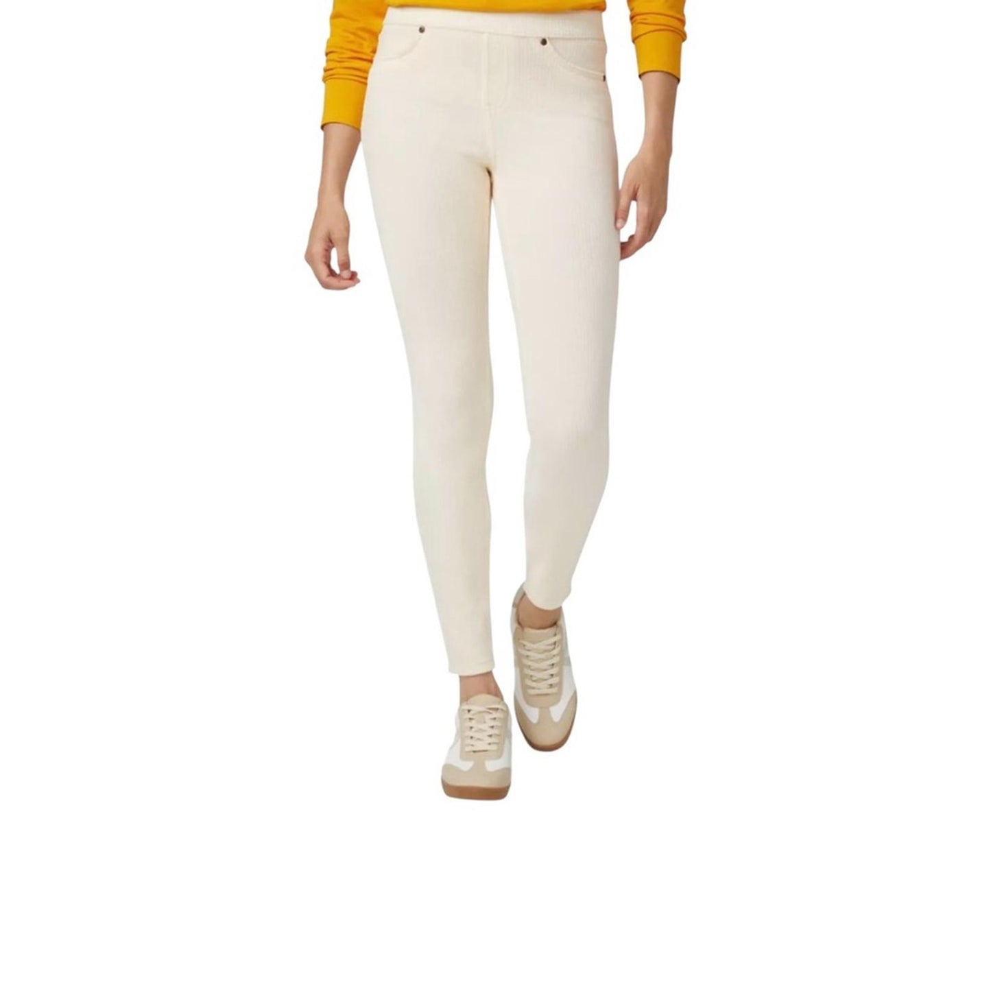 HUE Women's Cream Skinny Jeans
