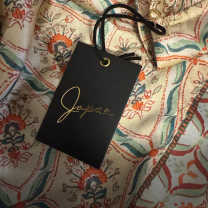 Japna spaghetti strap graphic print tie back Top