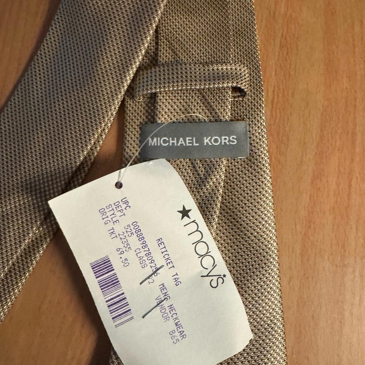 Michael Kors, Elegant Tan Men's Tie