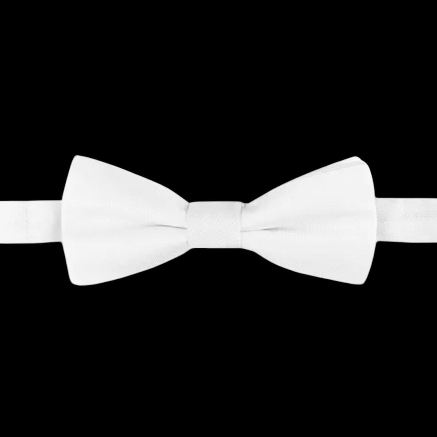 Calvin Klein Men's Unison Solid Pre-Tied Elegant White Bow Tie