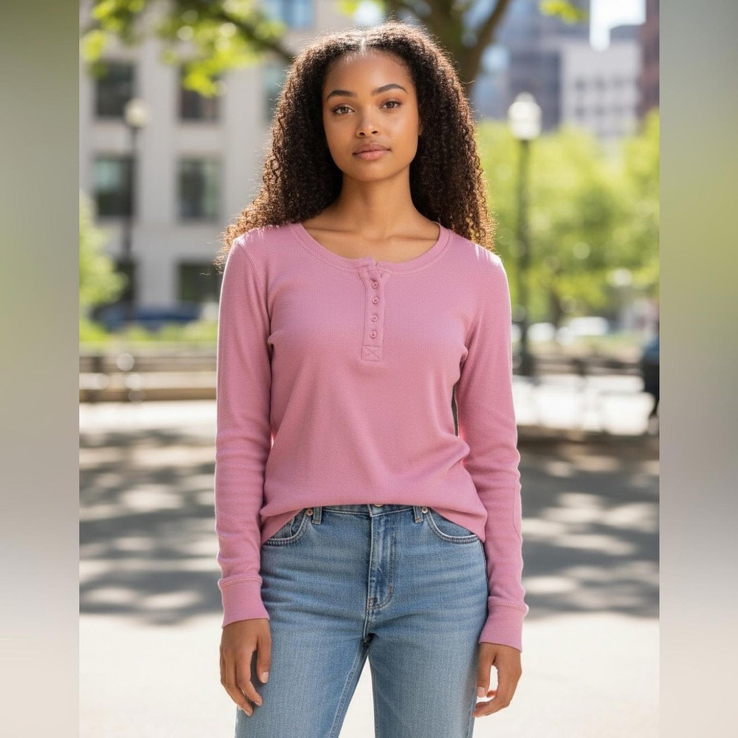 Lauren, Ralph Lauren Pink Women's Henley Top