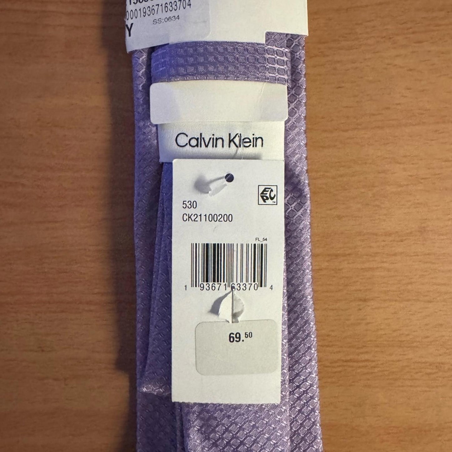 Calvin Klein lavender Textured Men's Tie
