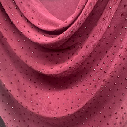 Bar III Burgundy sequence Sleeveless Cowl Neck Top