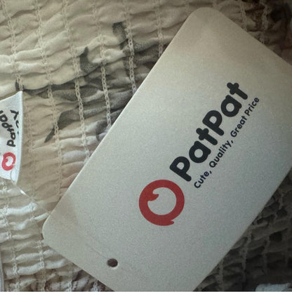 PatPat Floral Girls Dress in Cream and Pink