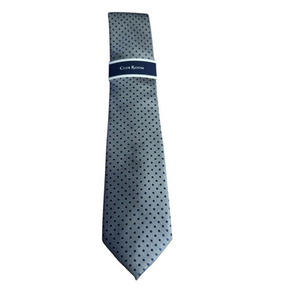Club Room Gray w/blue Polka Dot Tie