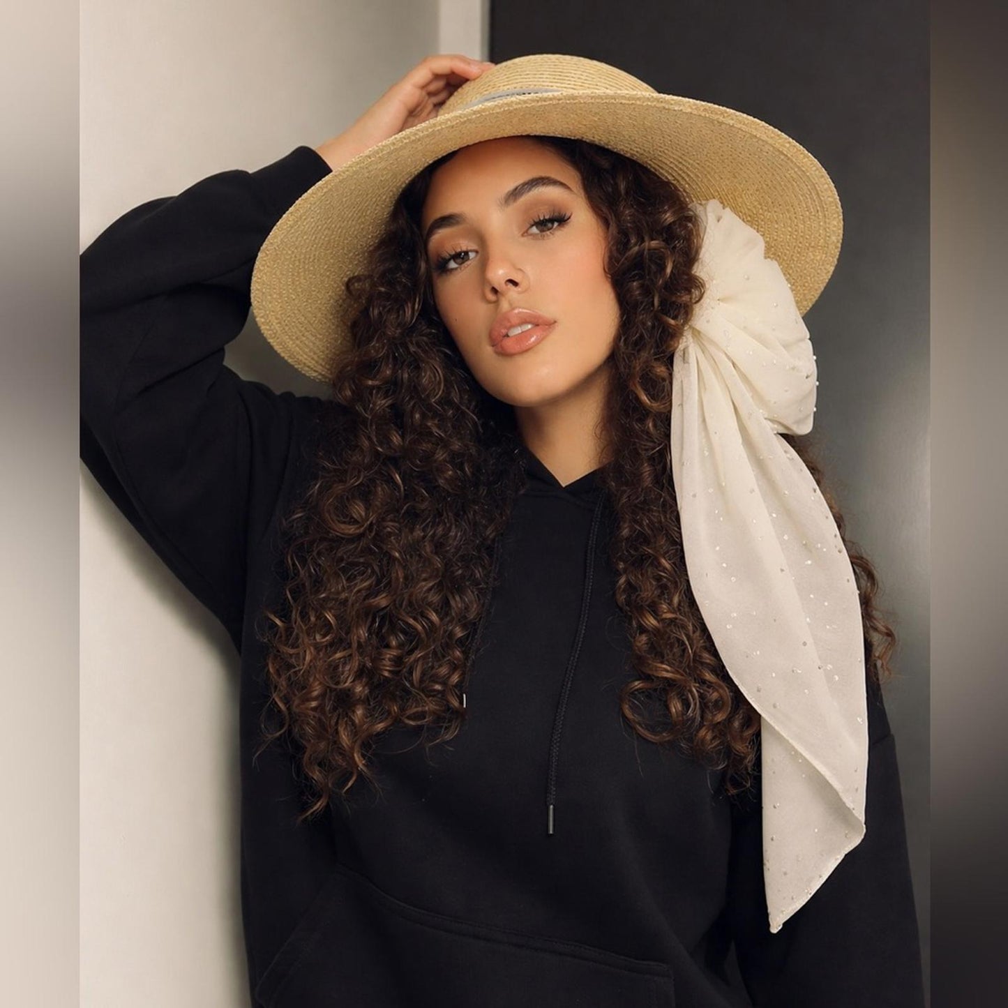 Style & Co. Elegant Tan and white Women's Sun Hat