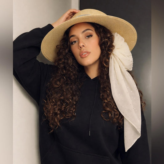 Style & Co. Elegant Tan and white Women's Sun Hat
