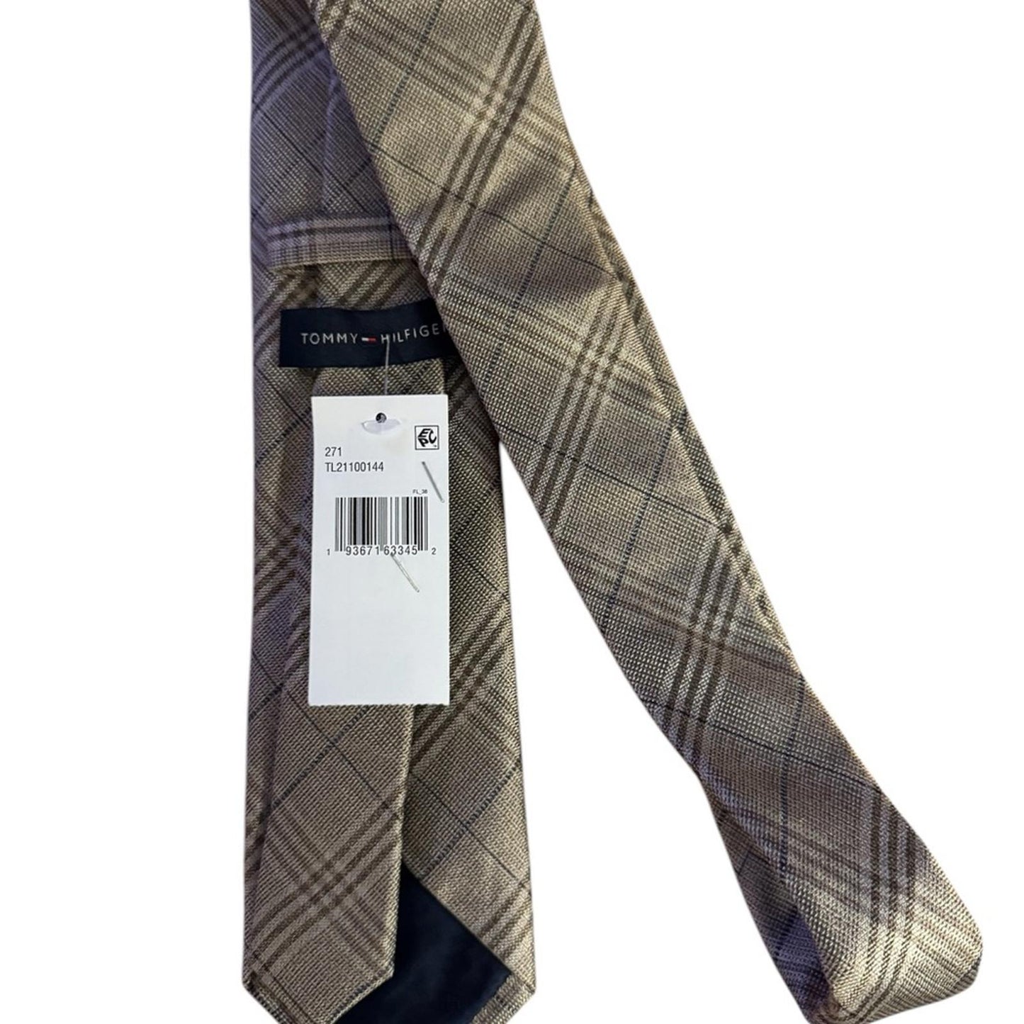 Tommy Hilfiger Gray Plaid Men's Tie