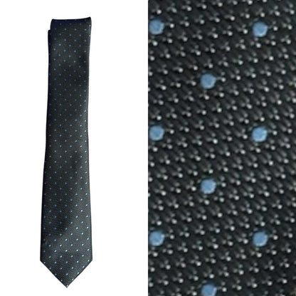 Alfani Elegant Black and Blue Polka Dot Tie