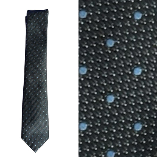 Alfani Elegant Black and Blue Polka Dot Tie