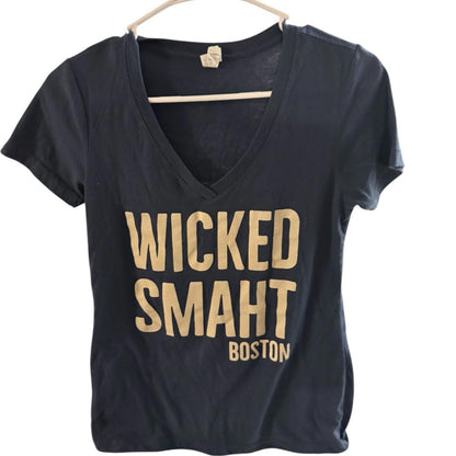 Pre-Love Wicked Smaht Boston Black Tee