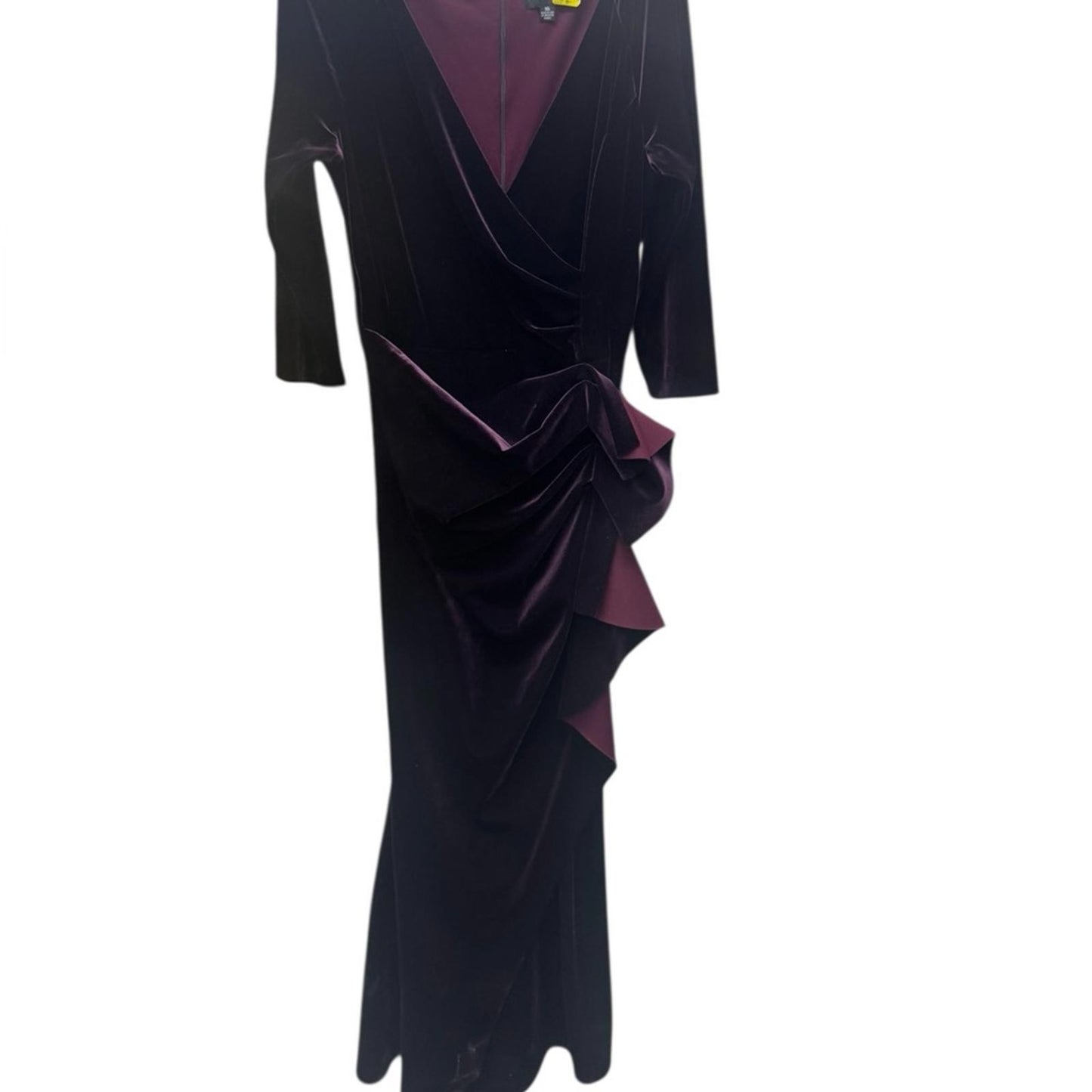 Xscape Deep Purple Long Sleeve Dress