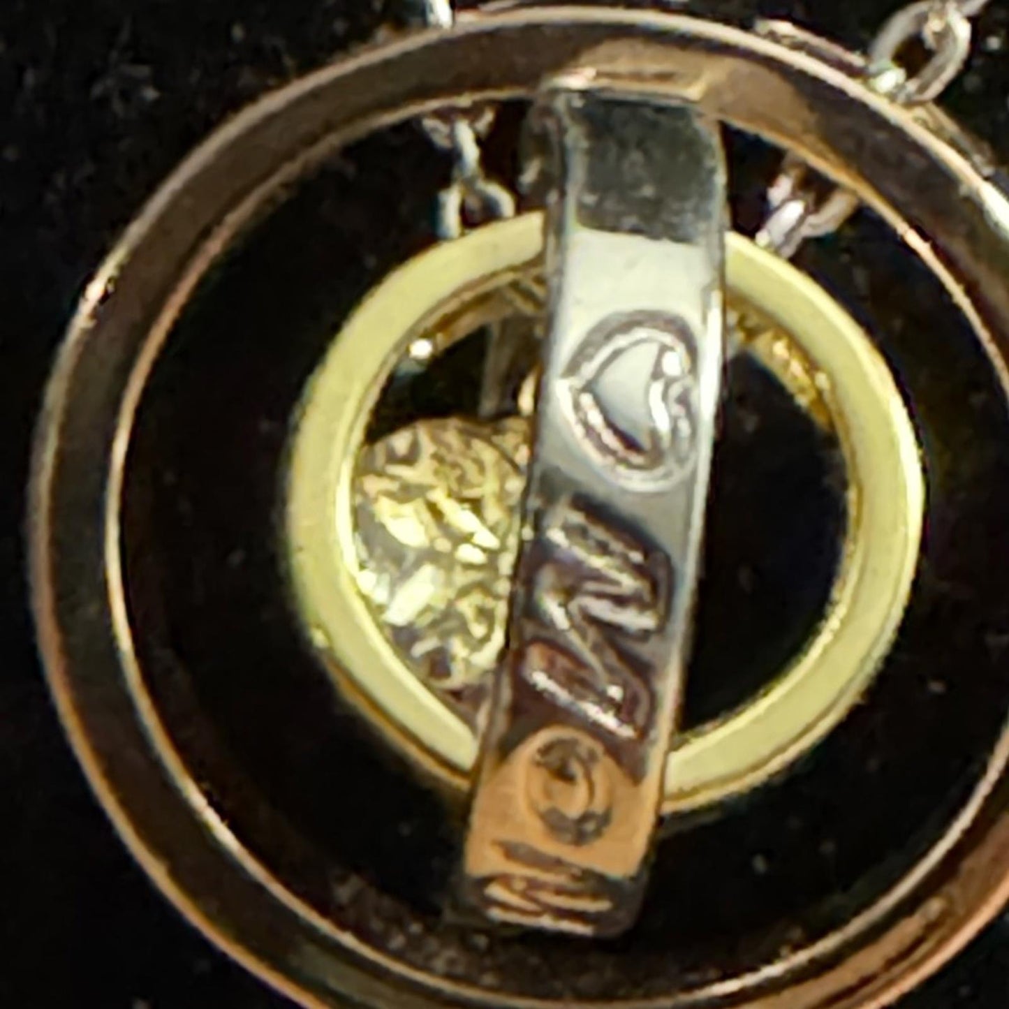 Elegant Silver, Rose Gold and Gold Pendant Rings “Love Mom” Necklace