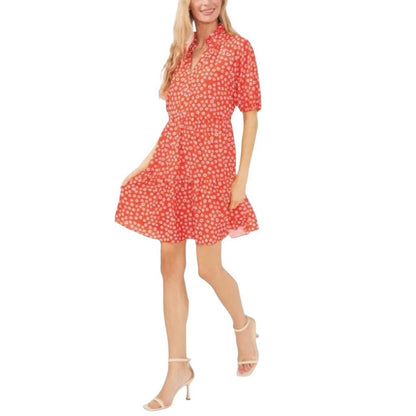 CeCe Red Daisy Dress