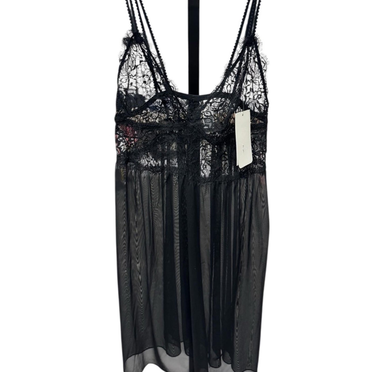 Flora Elegant Black intimate Lace Chemise