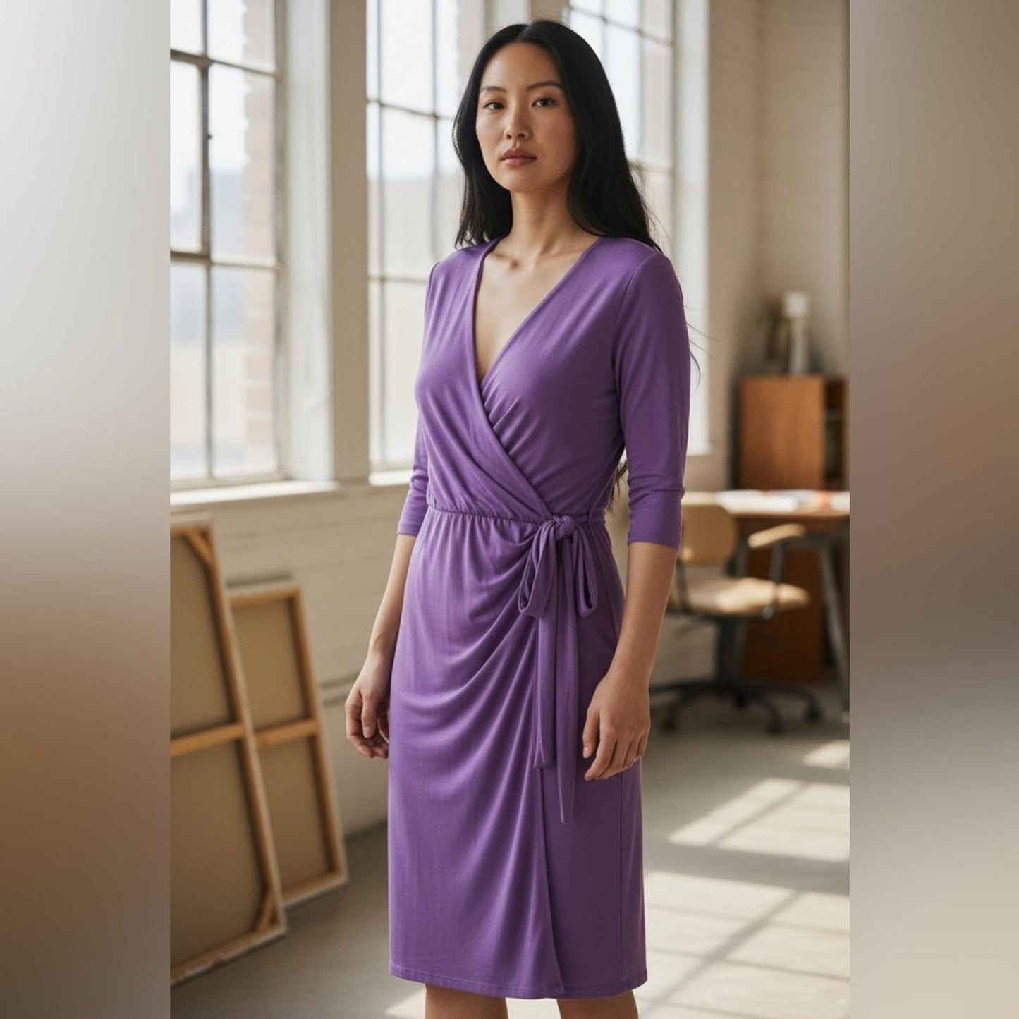 Lauren Ralph Lauren Lavender Wrap Dress