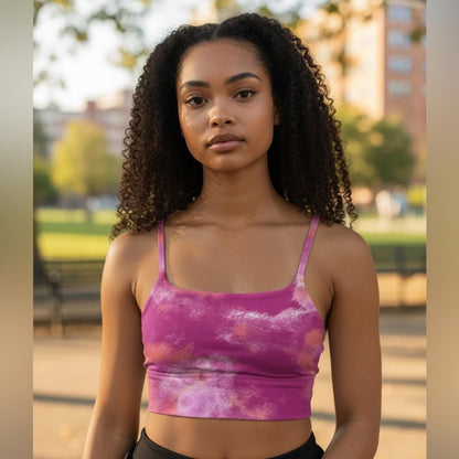 Nike Pink Tie-Dye Crop Top