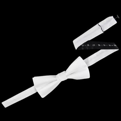 Calvin Klein Men's Unison Solid Pre-Tied Elegant White Bow Tie